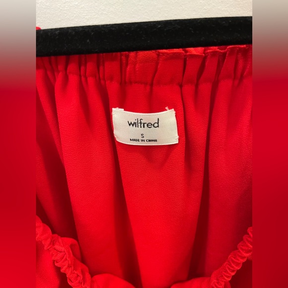 Aritzia Wilfred Neuchatel Off Shoulder Dress Red Womens Size Small ❤️♥️ - Picture 2 of 2